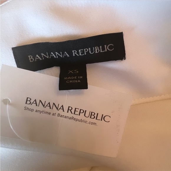 NWT BANANA REPUBLIC White Sleeveless One Shoulder Top Blouse Size XS - Picture 10 of 11